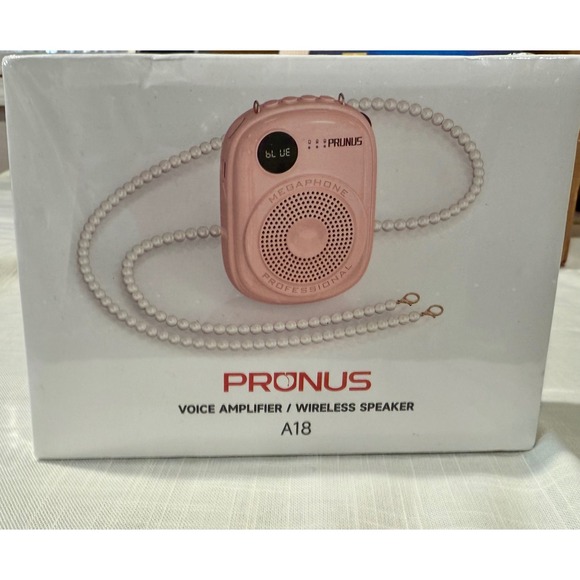PRUNUS‎ Voice Amplifier Wireless Speaker Portable Megaphone Pink A18 - Picture 1 of 3